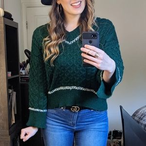 Goodnight Macaroon Varsity Knitted Sweater